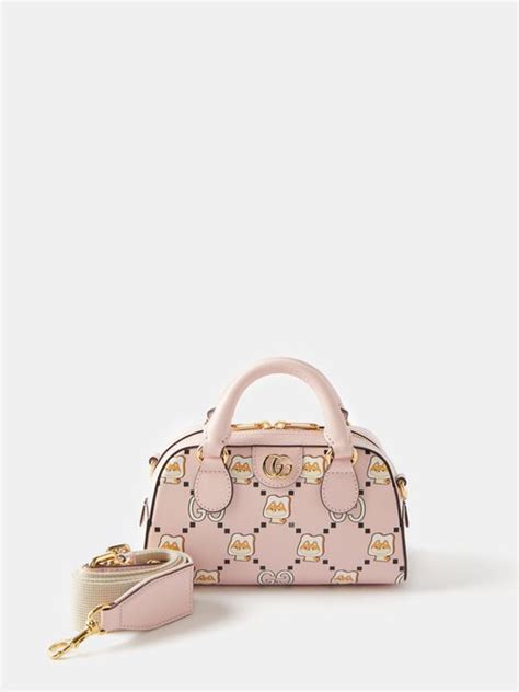 Pink Gucci x Pikarar Kawaii Leather Tote 